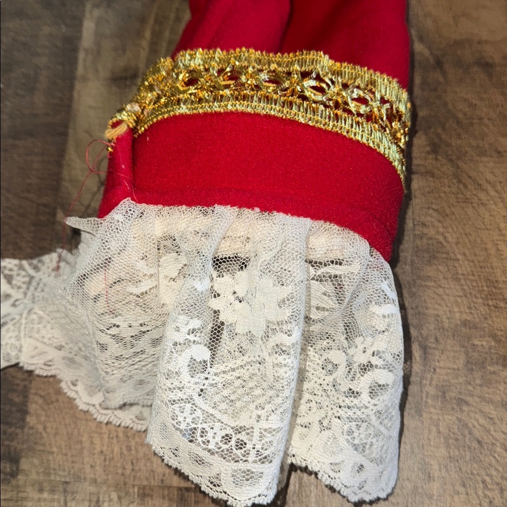 Talbots Intimates Size P Transformed: Unique Red & Lace Royal Robe - Picture 3 of 7
